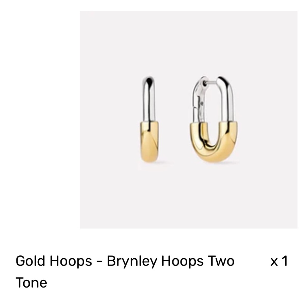 Ana Luisa Brynley Hoops Two Tone - Picture 2 of 3